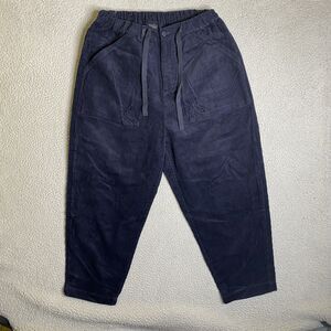 Manastash Pants Mens Small x 24L Blue Corduroy Drawstring Elastic Waist NWOT